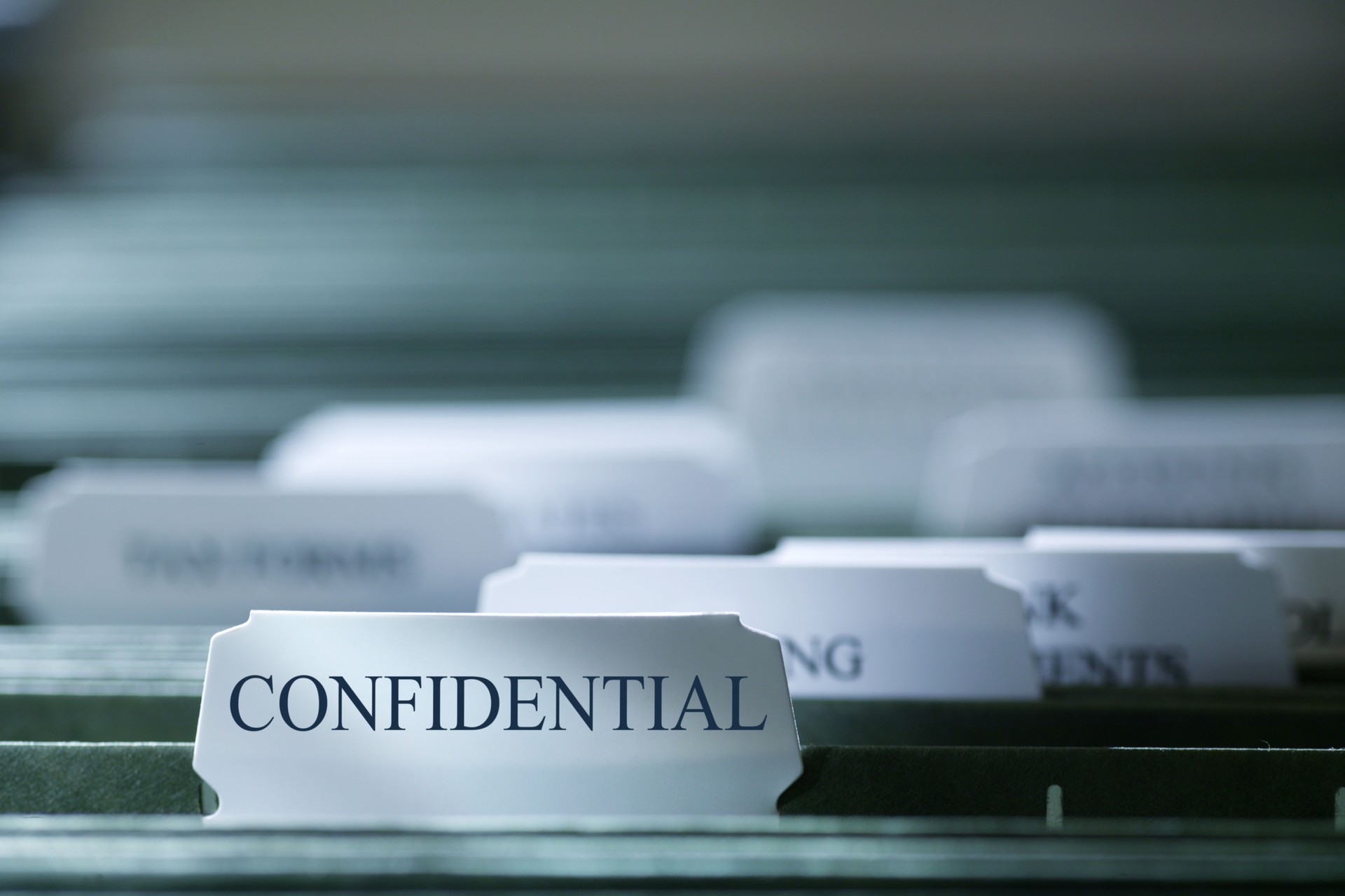 File Folder Containing Confidential Documents